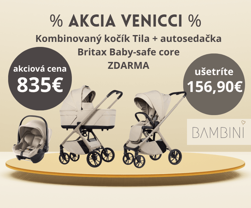 Venicci - kombinovaný kočík Tila s autosedačkou Britax Baby-safe core zdarma